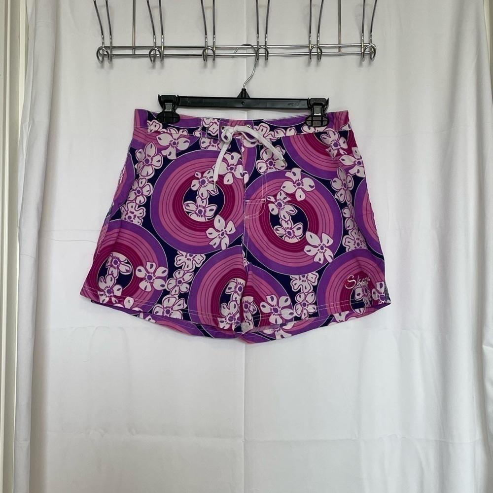 Skoozi/ Purple floral board shorts - Picture 1 of 5